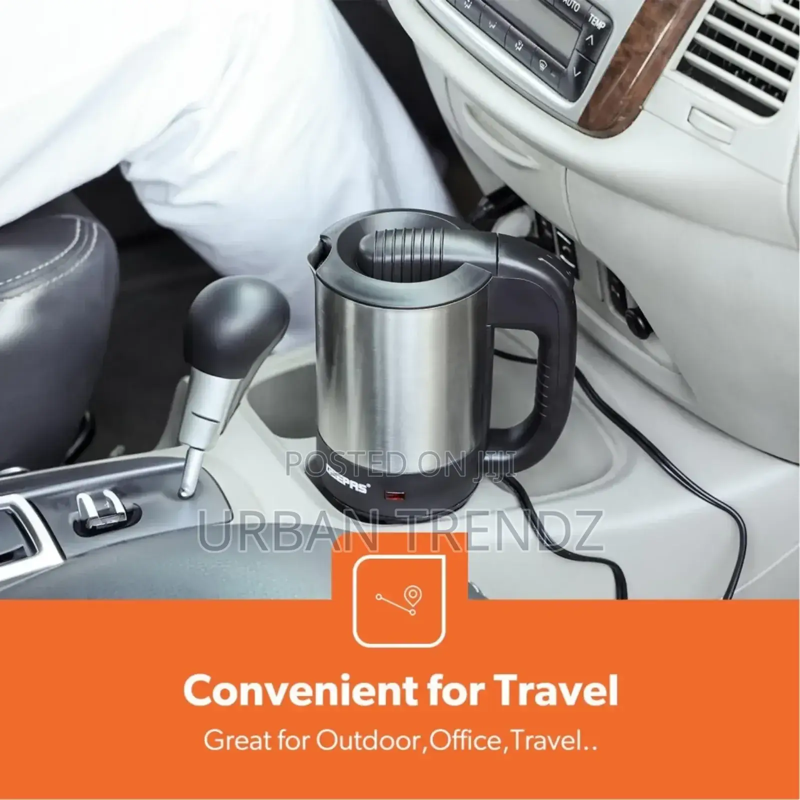 Geepas 12V Stainless Steel Car Kettle