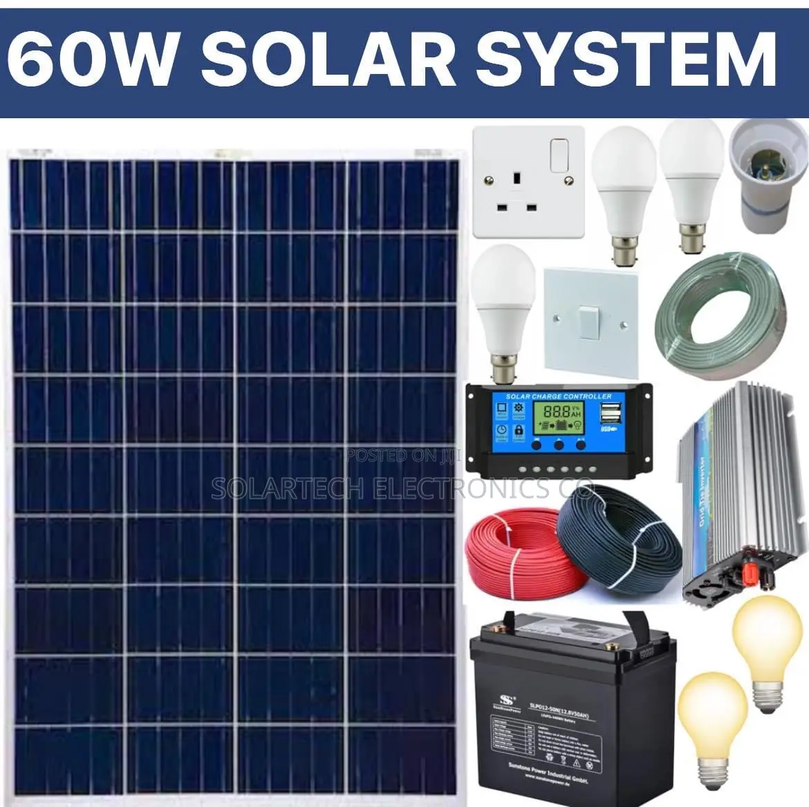 60W Solar Energy System Kit / Philips Power