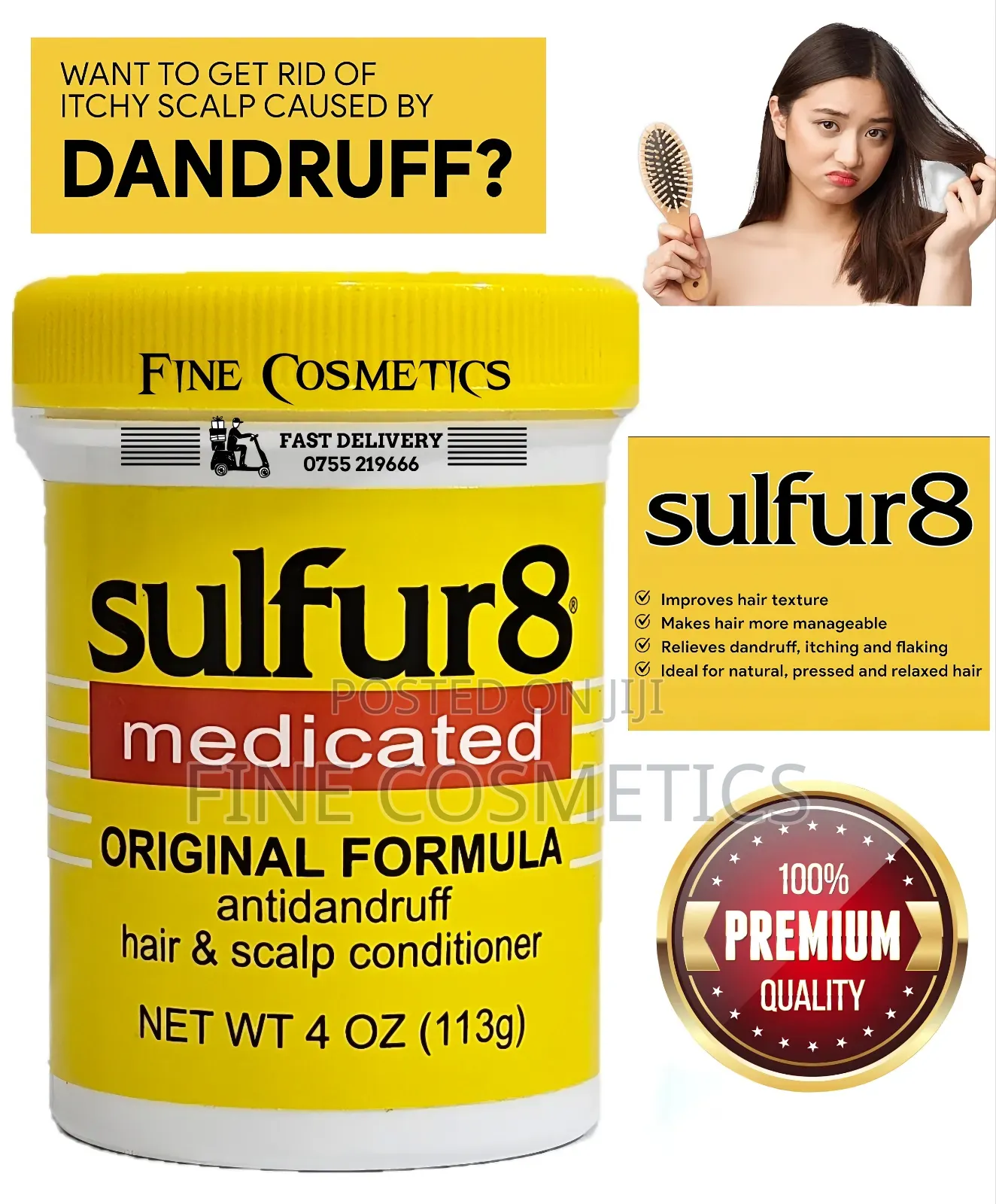 Sulfur8 Medicated Anti-Dandruff Hair + Scalp Anti-Itch Care