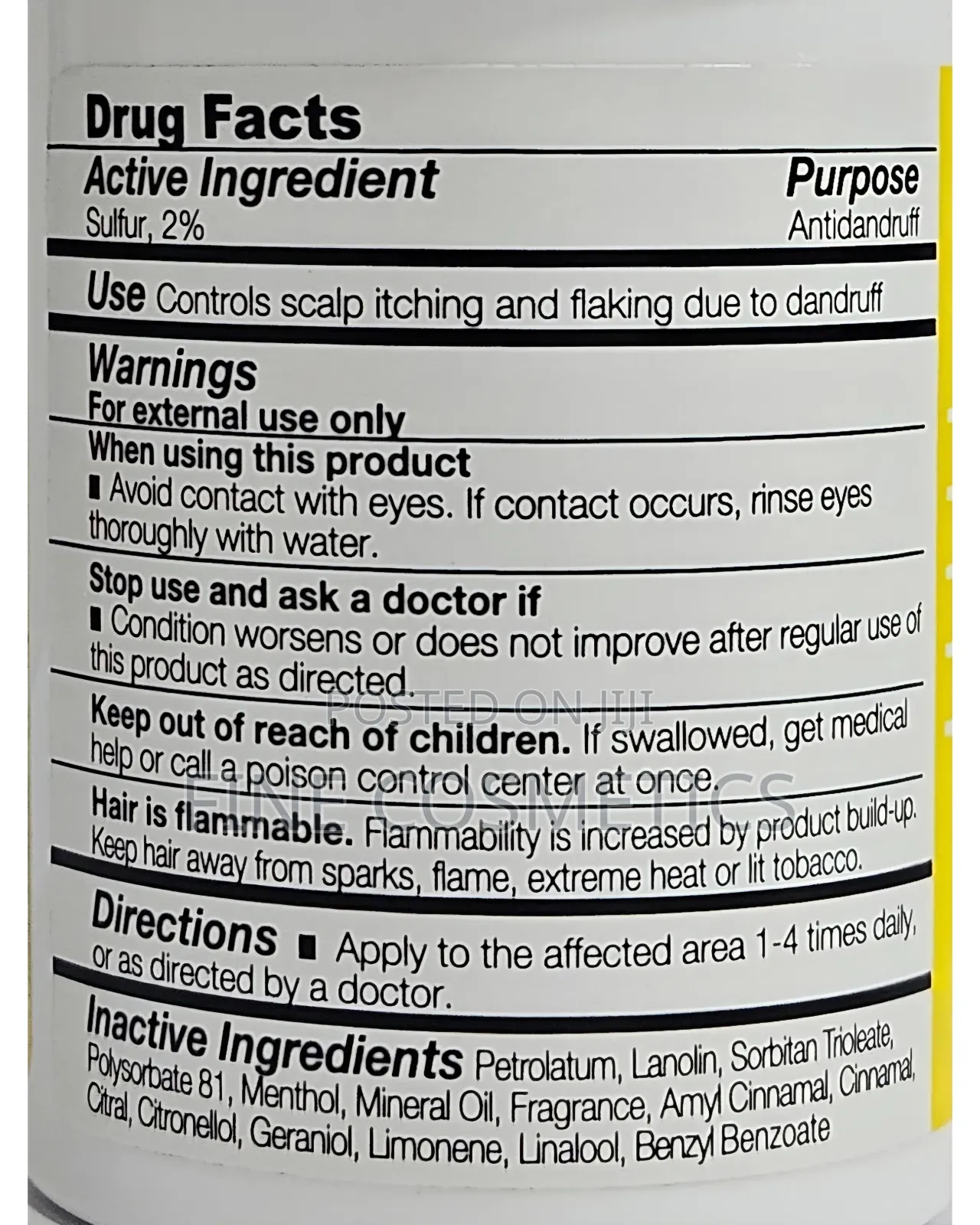Sulfur8 Medicated Anti-Dandruff Hair + Scalp Anti-Itch Care