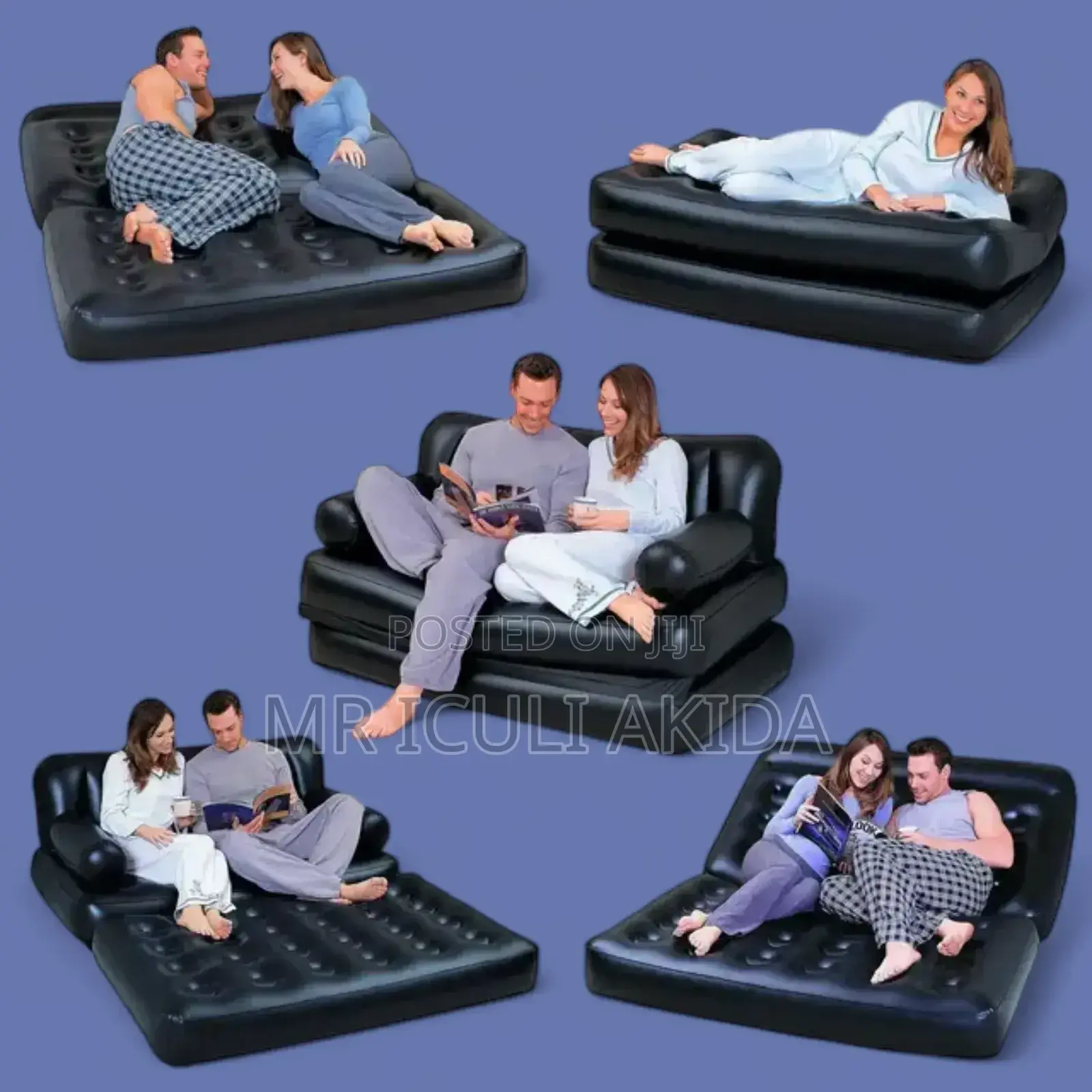 Bestway 5in1 Inflatable Lazy Family Lounge Sofa Chair Bed