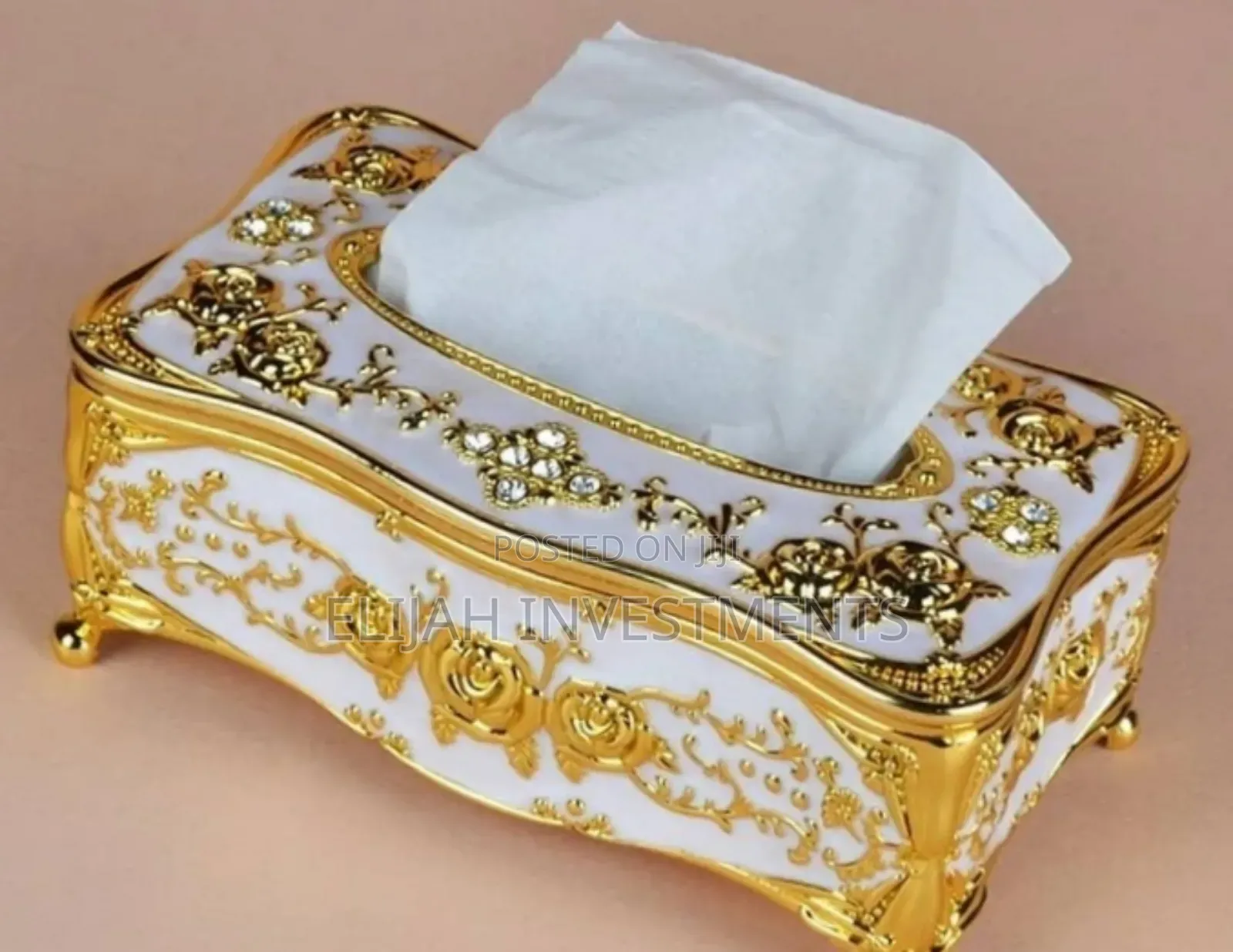 New Desktop Gold Tissue Box