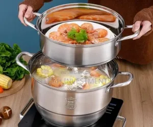 New 2 Tier Stainless Steel Steamer for Cooking