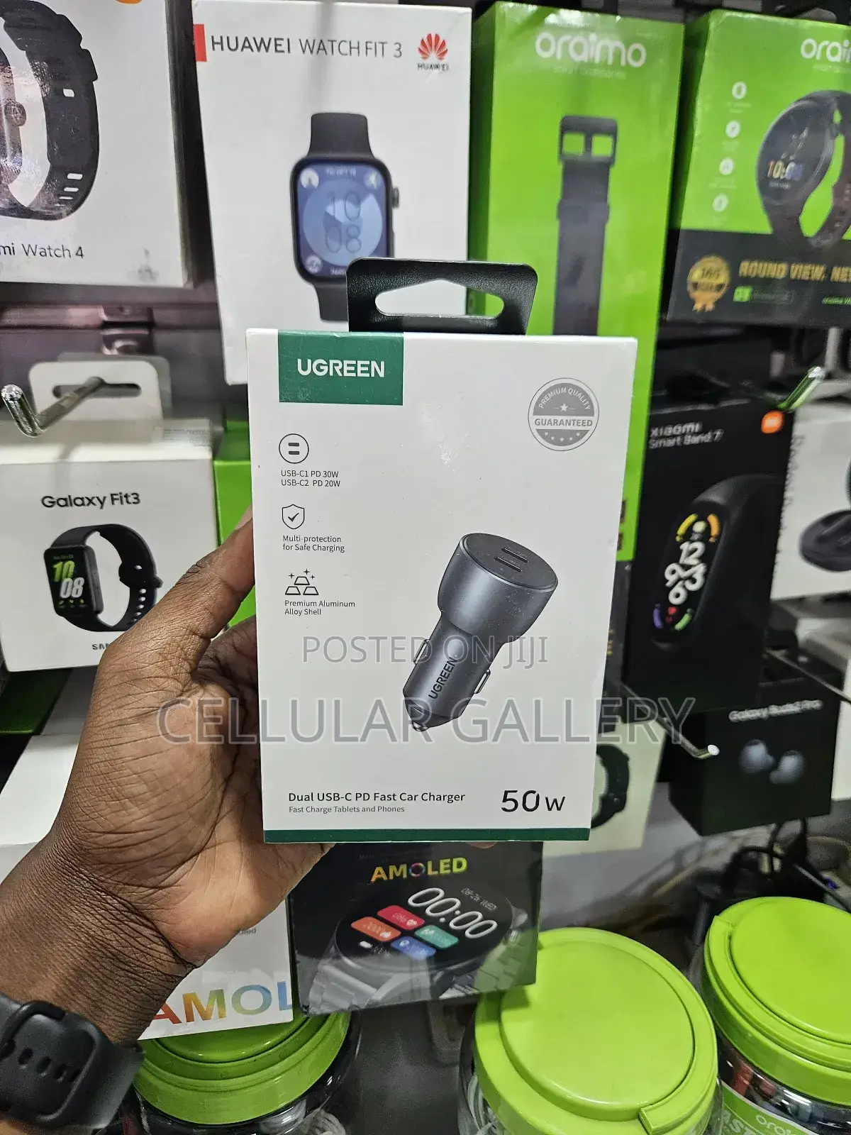 UGREEN Dual USB-C 50W Fast Car Charger