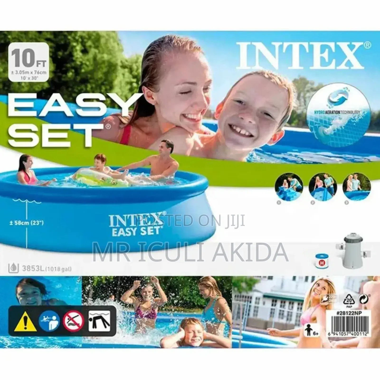 Heavy Intex Easy Set 3.1mtrs Diameter Family Swimming Pool