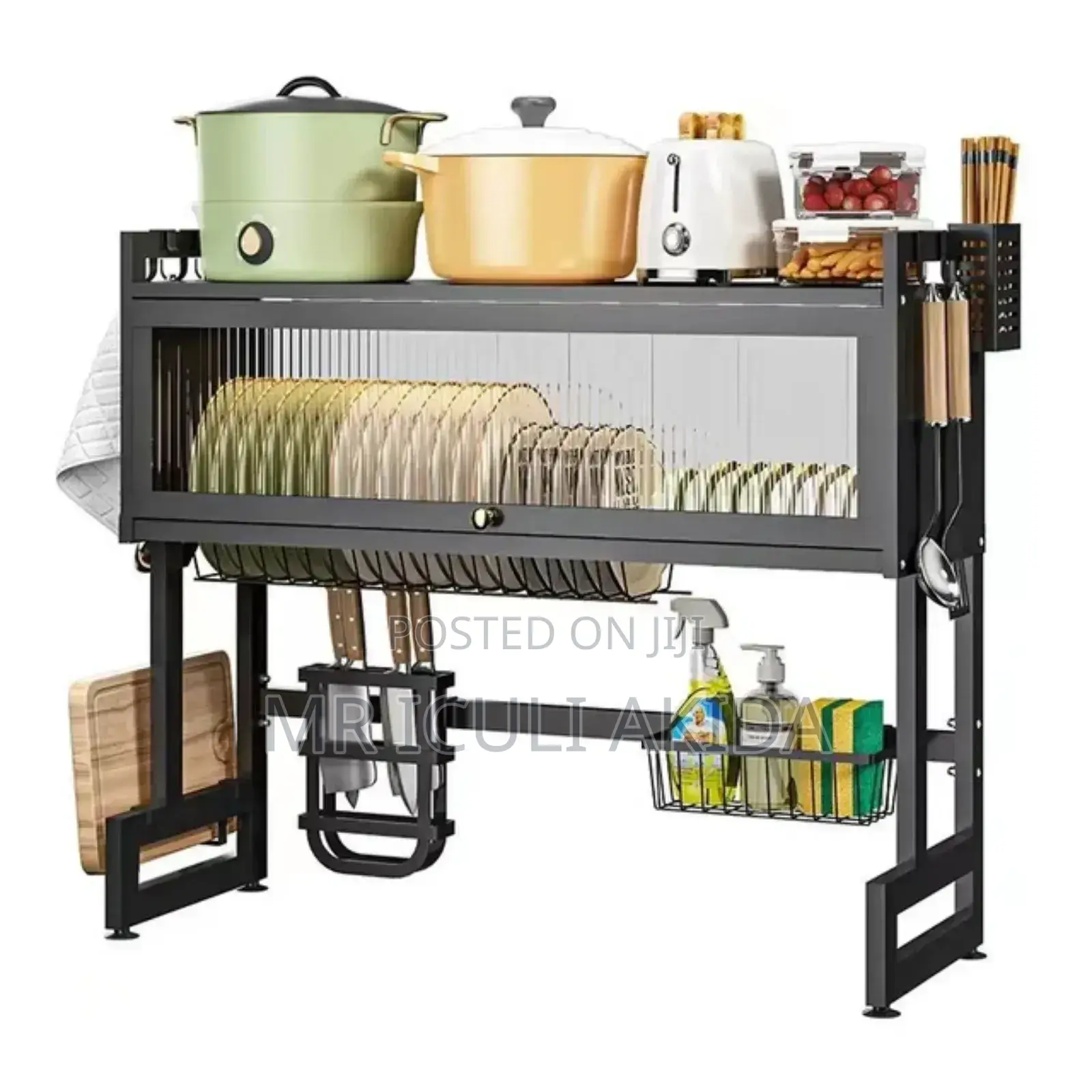 2tier Over Th Sink Stainles Steel Kitchen Dish Draining Rack