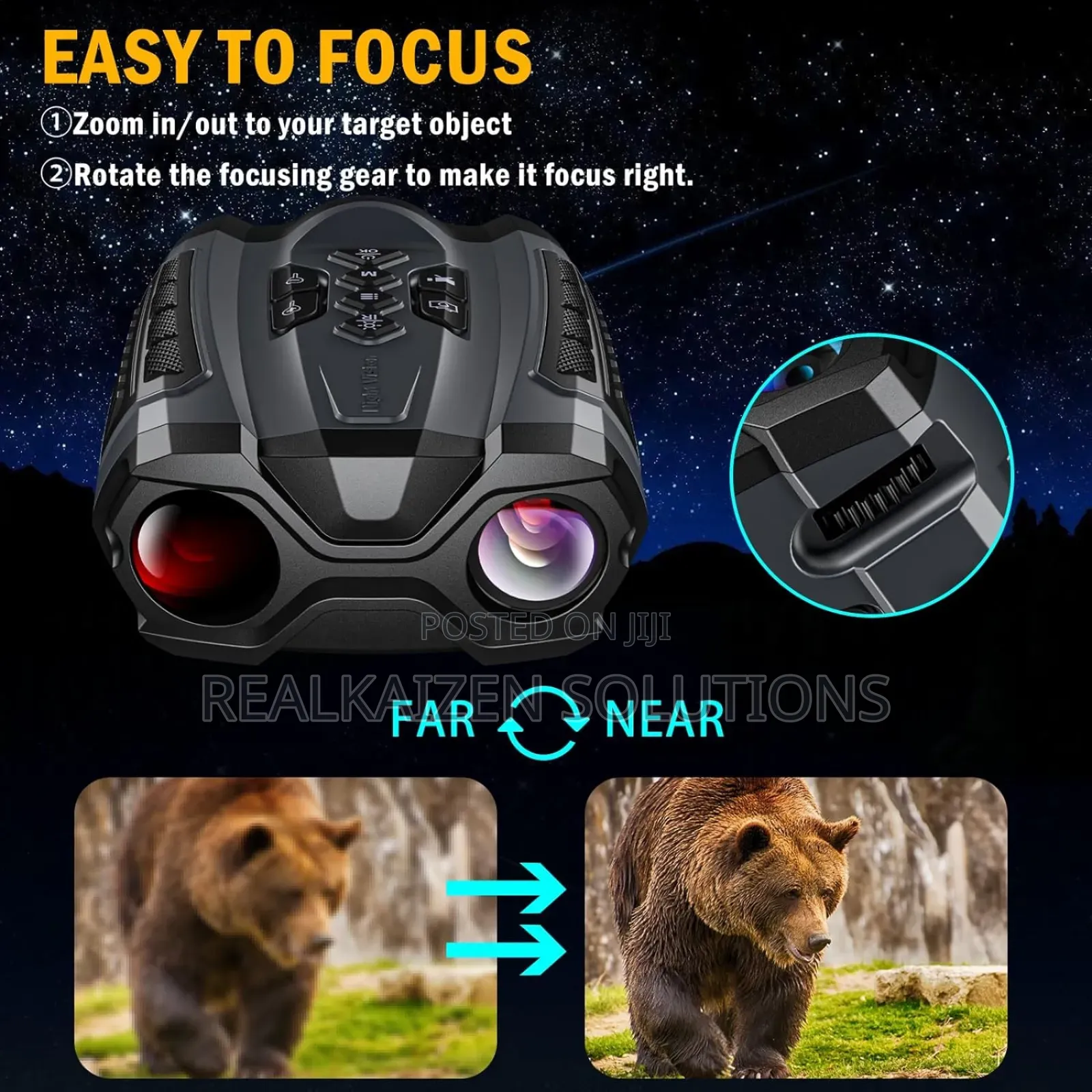  Night Vision Goggles With 3.5" HD Display |10X Zoom | IR