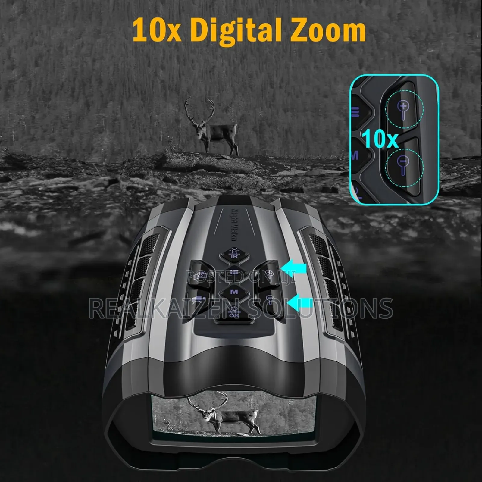  Night Vision Goggles With 3.5" HD Display |10X Zoom | IR