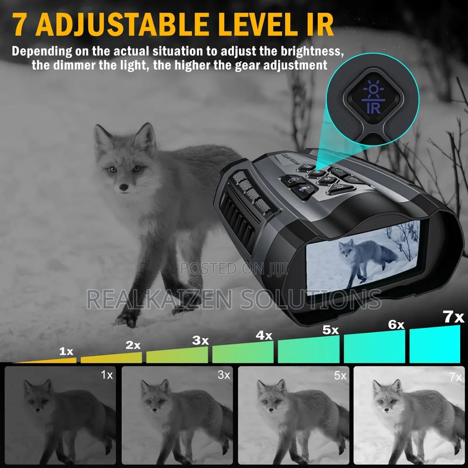  Night Vision Goggles With 3.5" HD Display |10X Zoom | IR