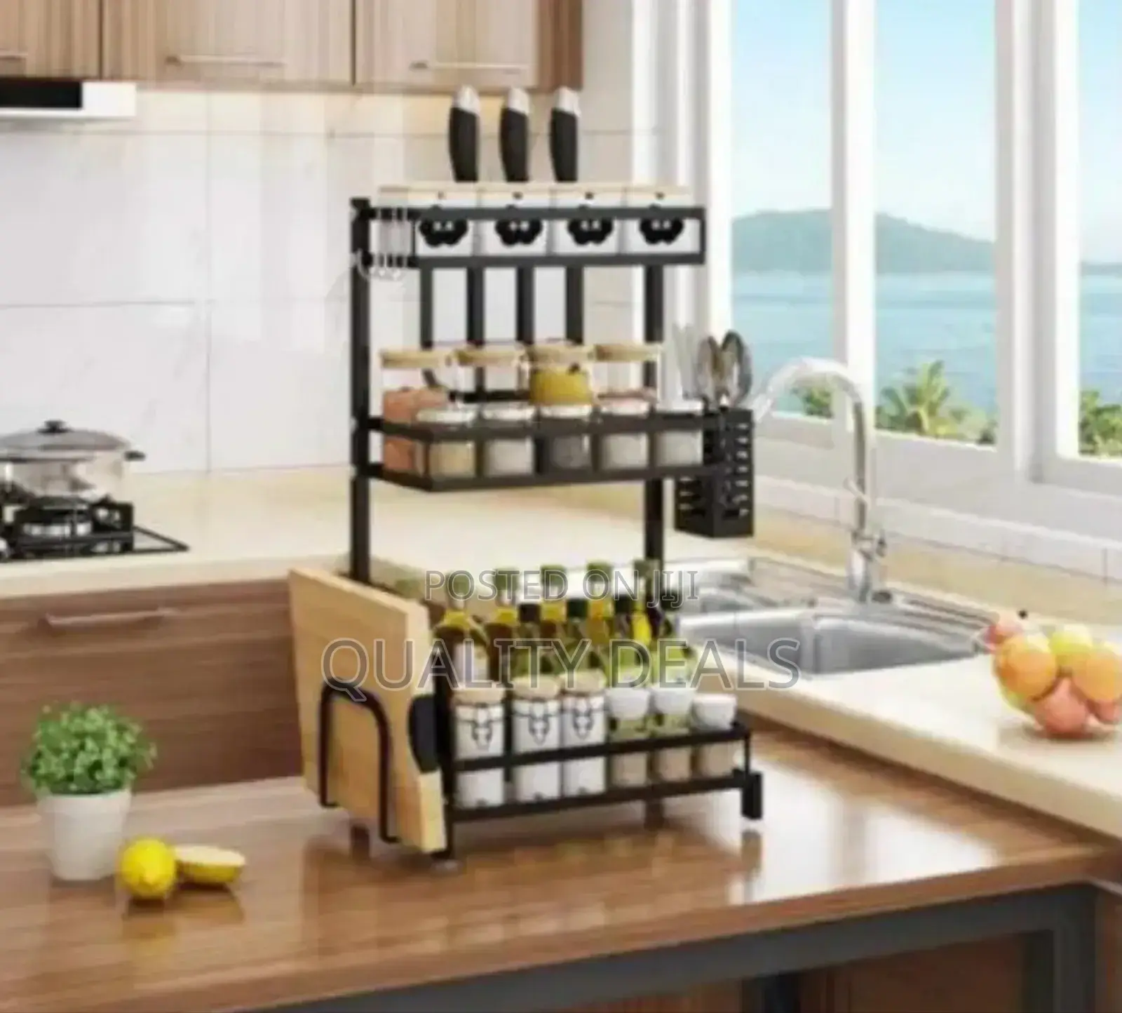 3 Tier Kitchen Storage Rack Organizer
