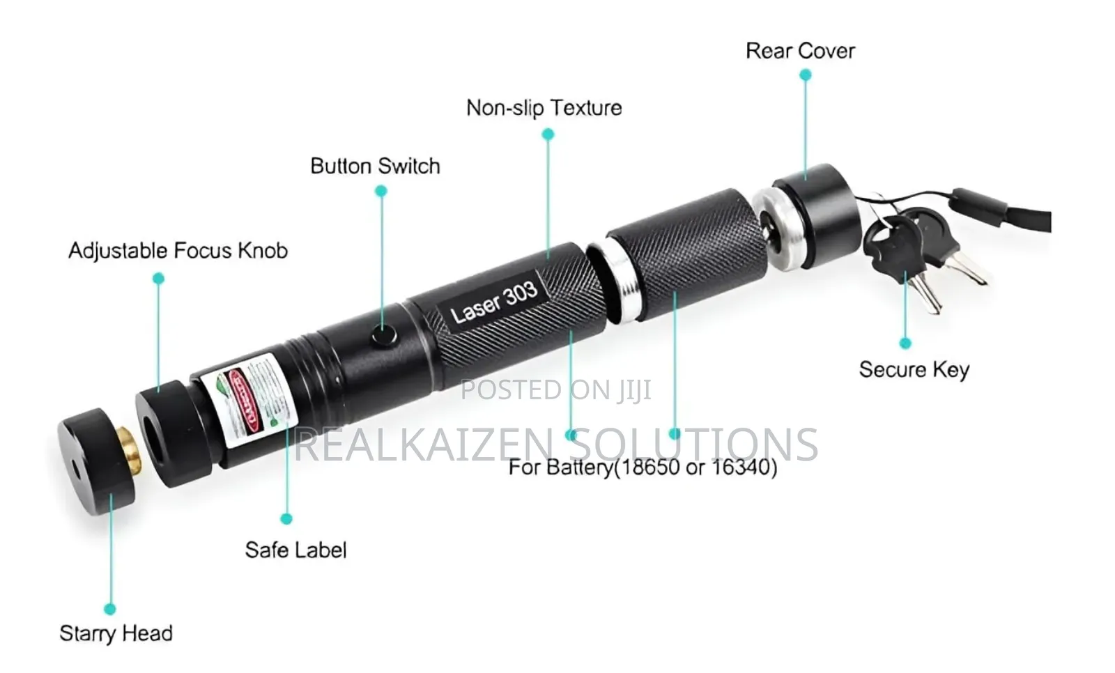High Power Rechargeable Green Light Laser Pointer