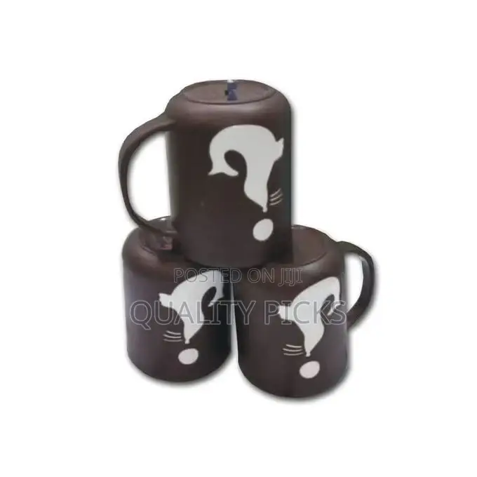 Set of 6 Pieces Plastic Cups -Coffee Brown
