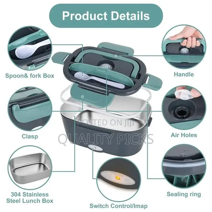 Stainless Steel Insulated Lunch Box, for Car,Outdoor,Travel-