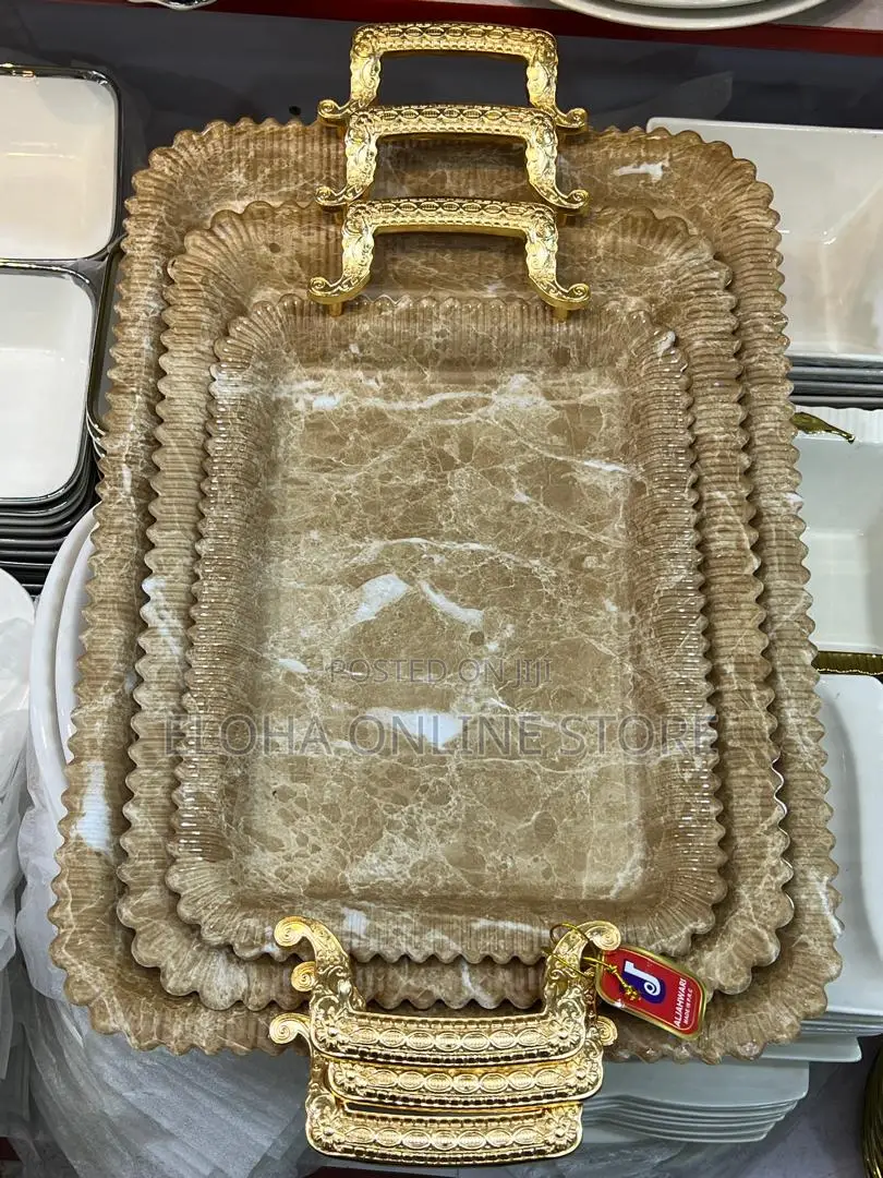 3 Pieces Metal Serving Tray
