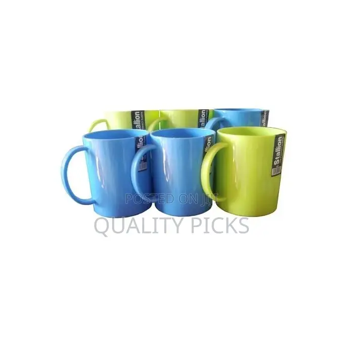 STALLION 6 Pieces of Plastic Coffee Cups - Color May Vary-