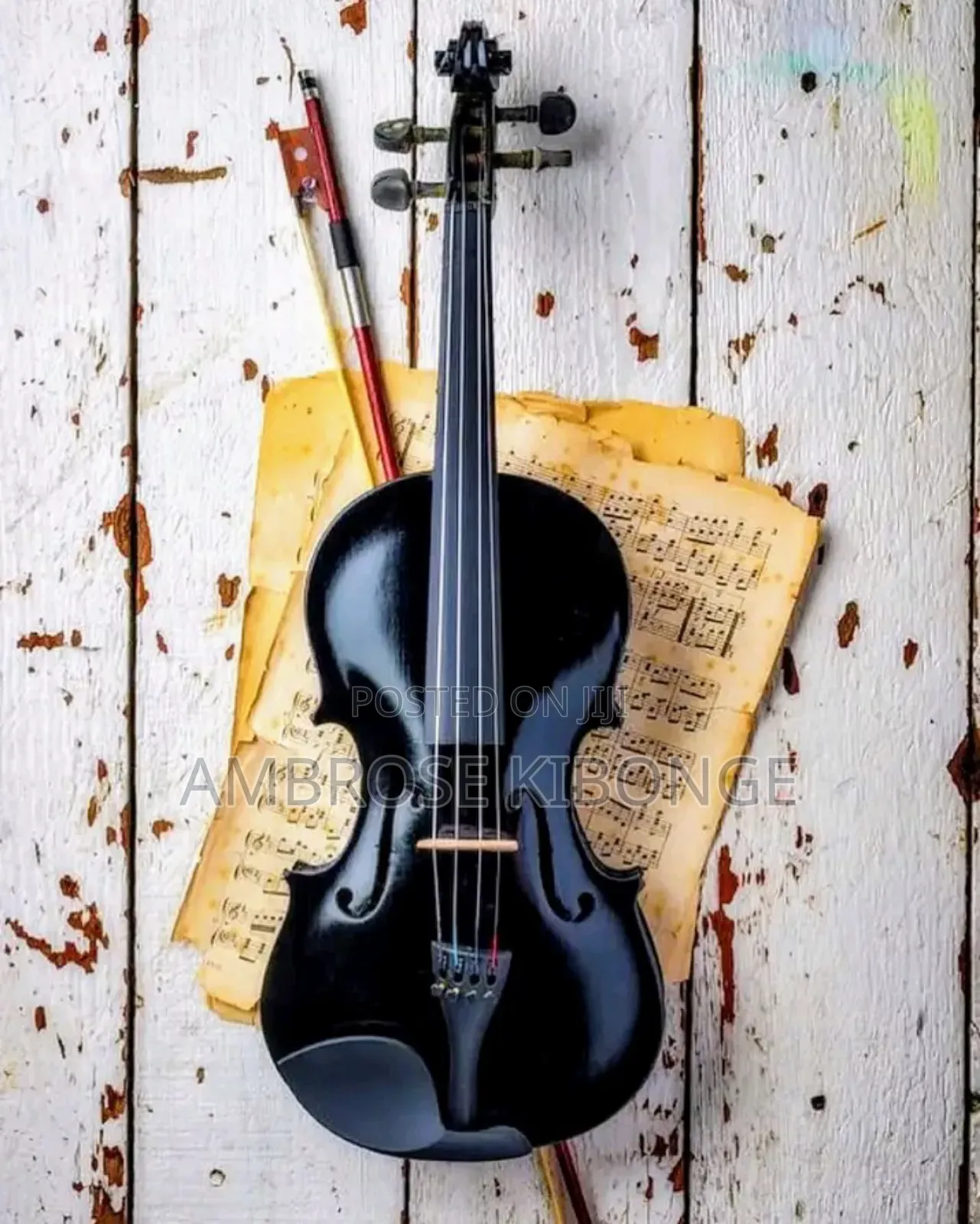 Black Original Clear Sound 4/4 Acoustic Violin Full Package