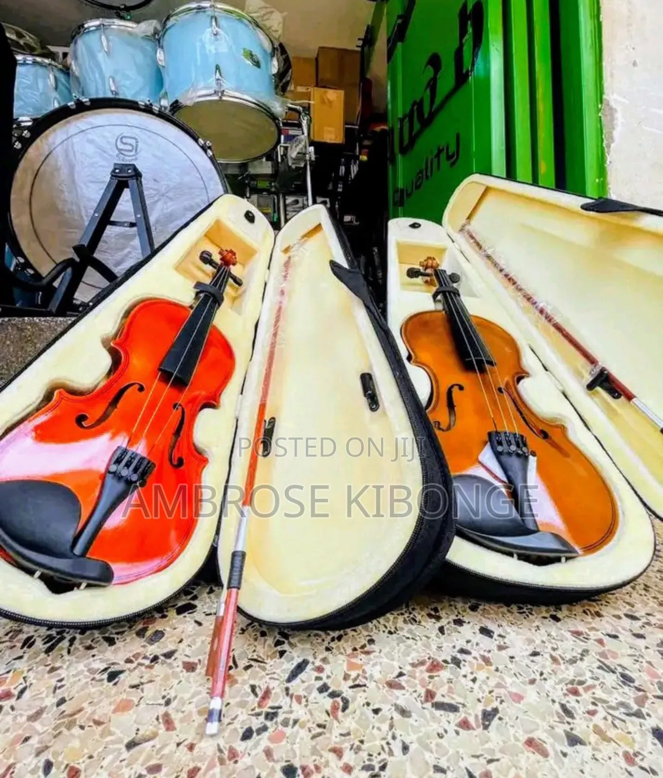 Black Original Clear Sound 4/4 Acoustic Violin Full Package