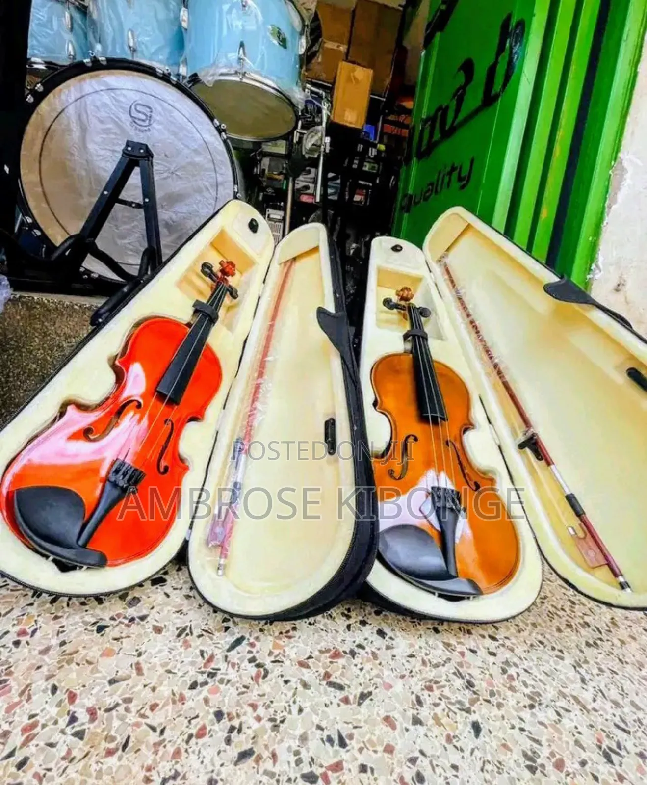 Black Original Clear Sound 4/4 Acoustic Violin Full Package