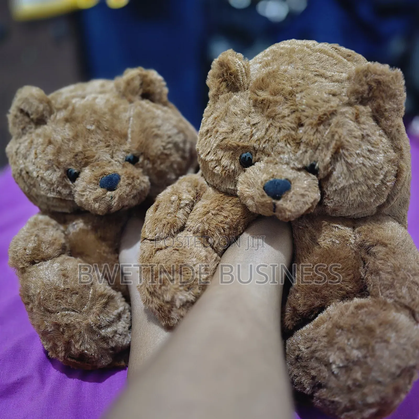 Fluffy Warm Plush Teddy Bear Slippers