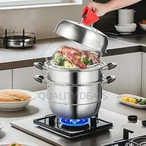 3 Layer Stainless Steel Food Steamer Saucepan