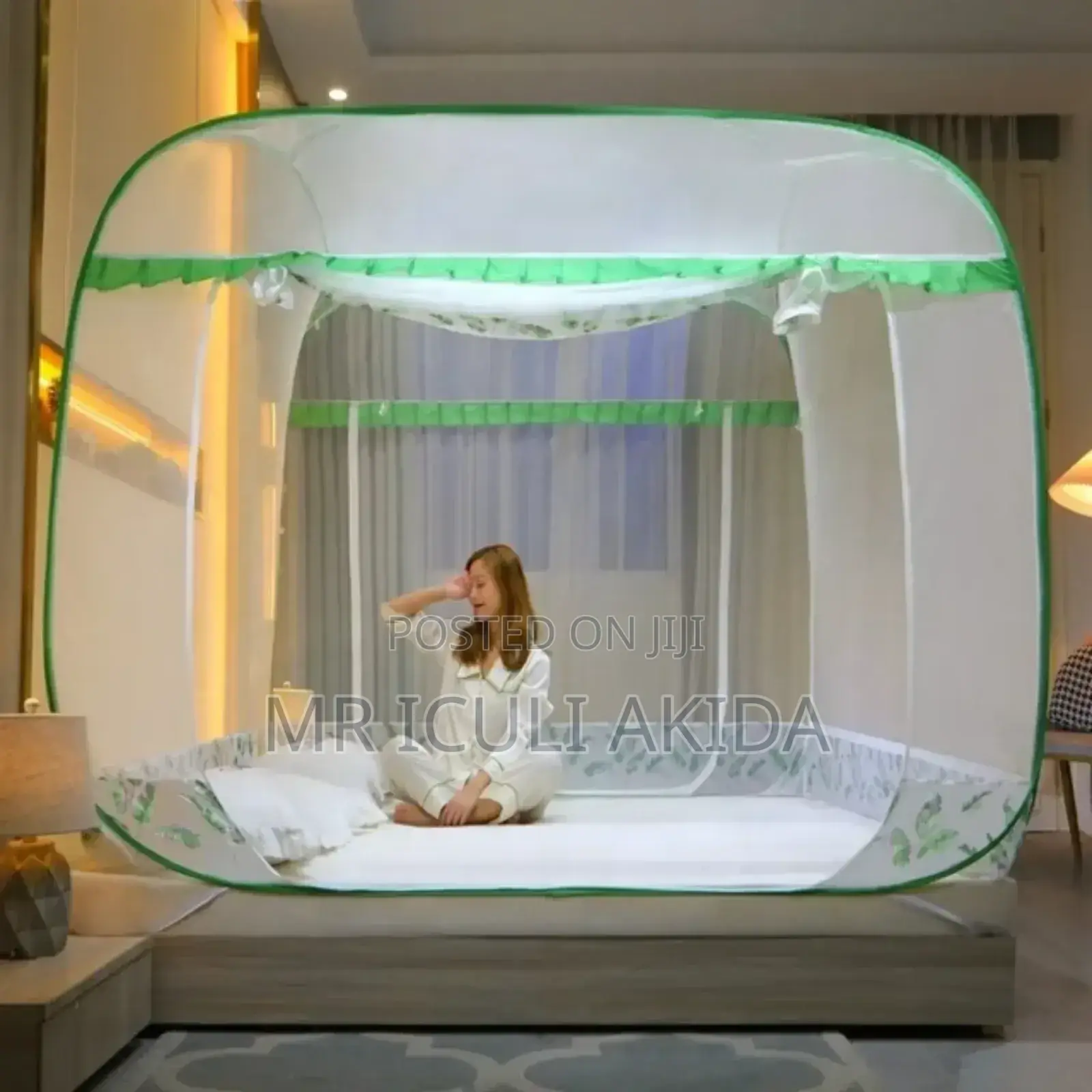 Portable Folding Mongolian Yurt Zipper Closing Mosquito Net