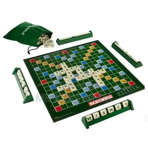 Word Intelligent English Scrabble Plastic Tiles Board Game
