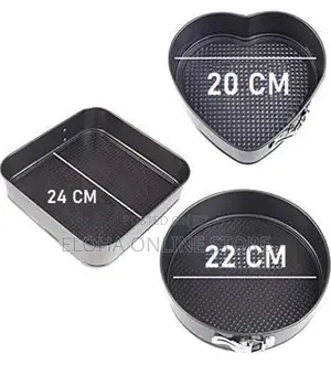 Round Rectangular Heart Shaped Cake Molds 3pcs Set