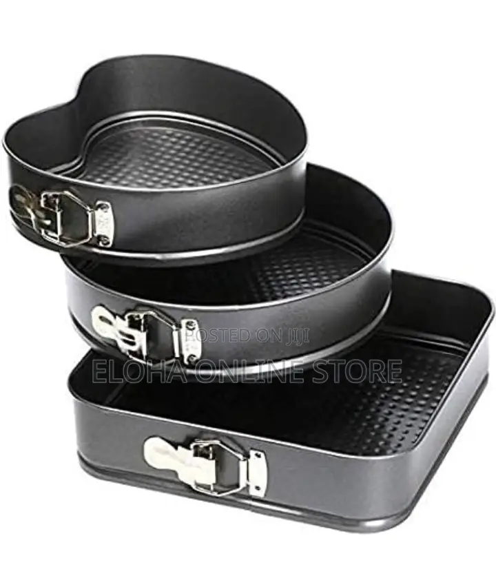Round Rectangular Heart Shaped Cake Molds 3pcs Set