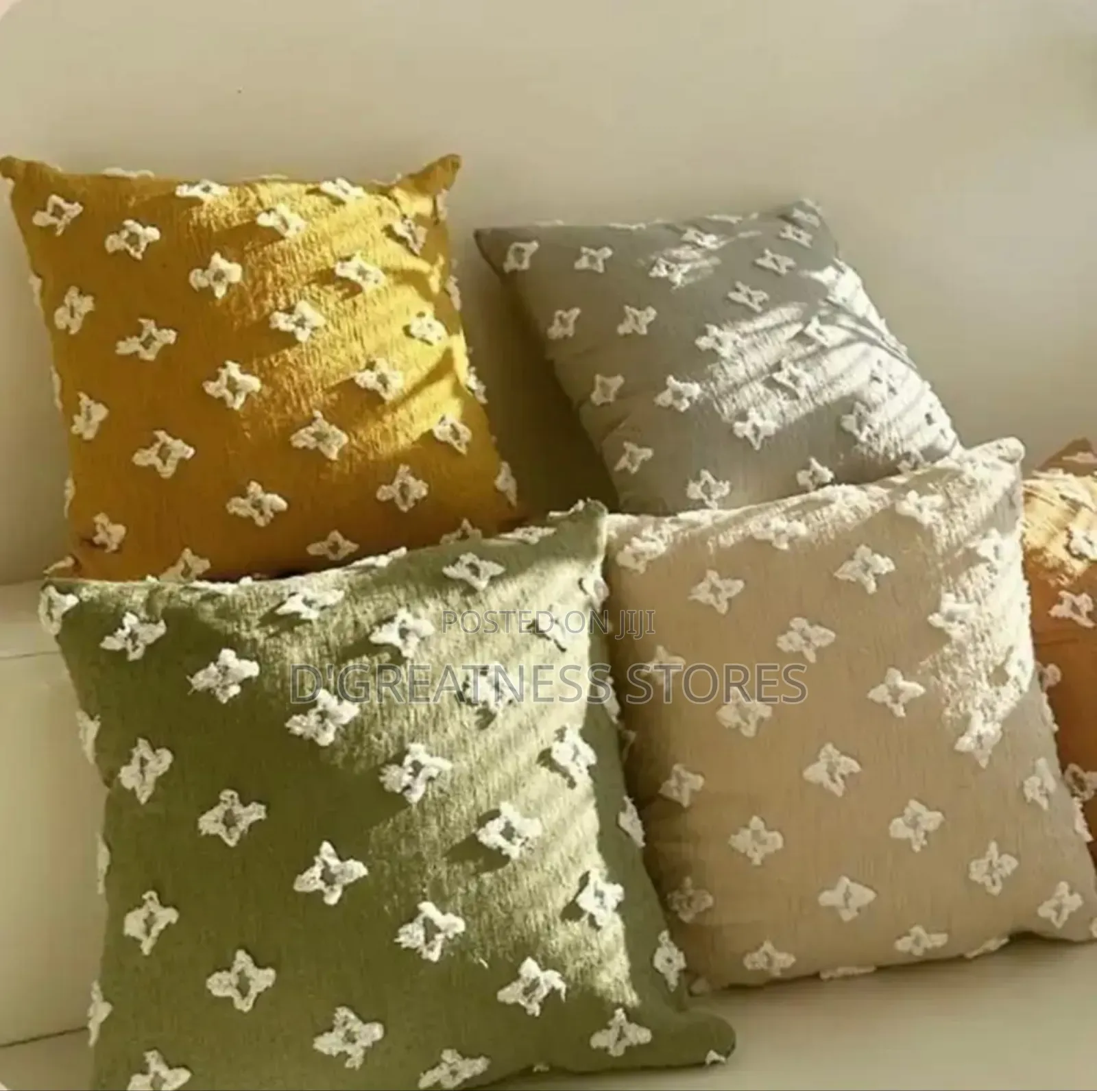 A Pair of Filled Fibre Cushions