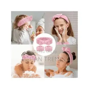 3 Piece Set, Facial and Hand Washing Band Set,Headband