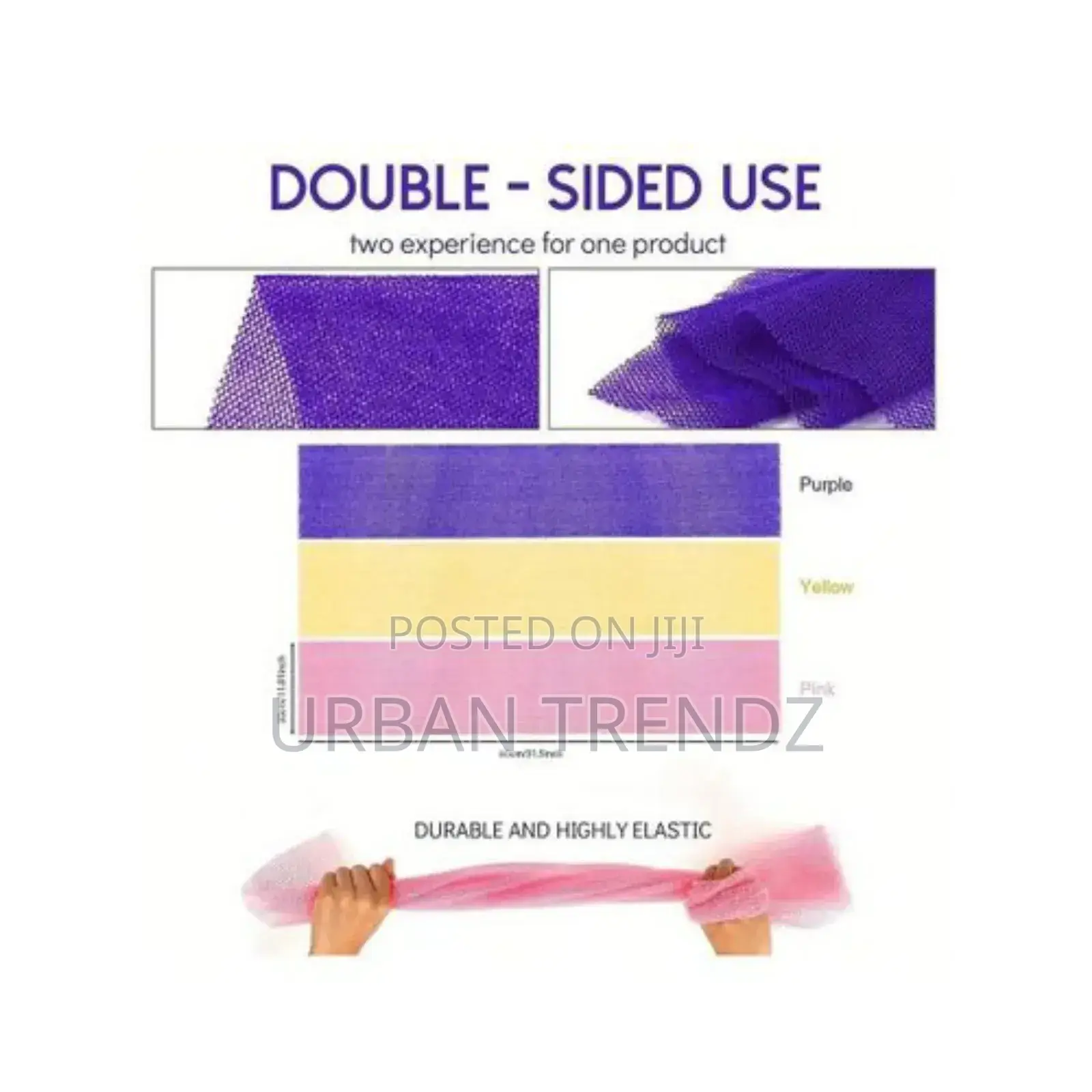 1pc Daily Perfection Exfoliating African Net Bath Sponge