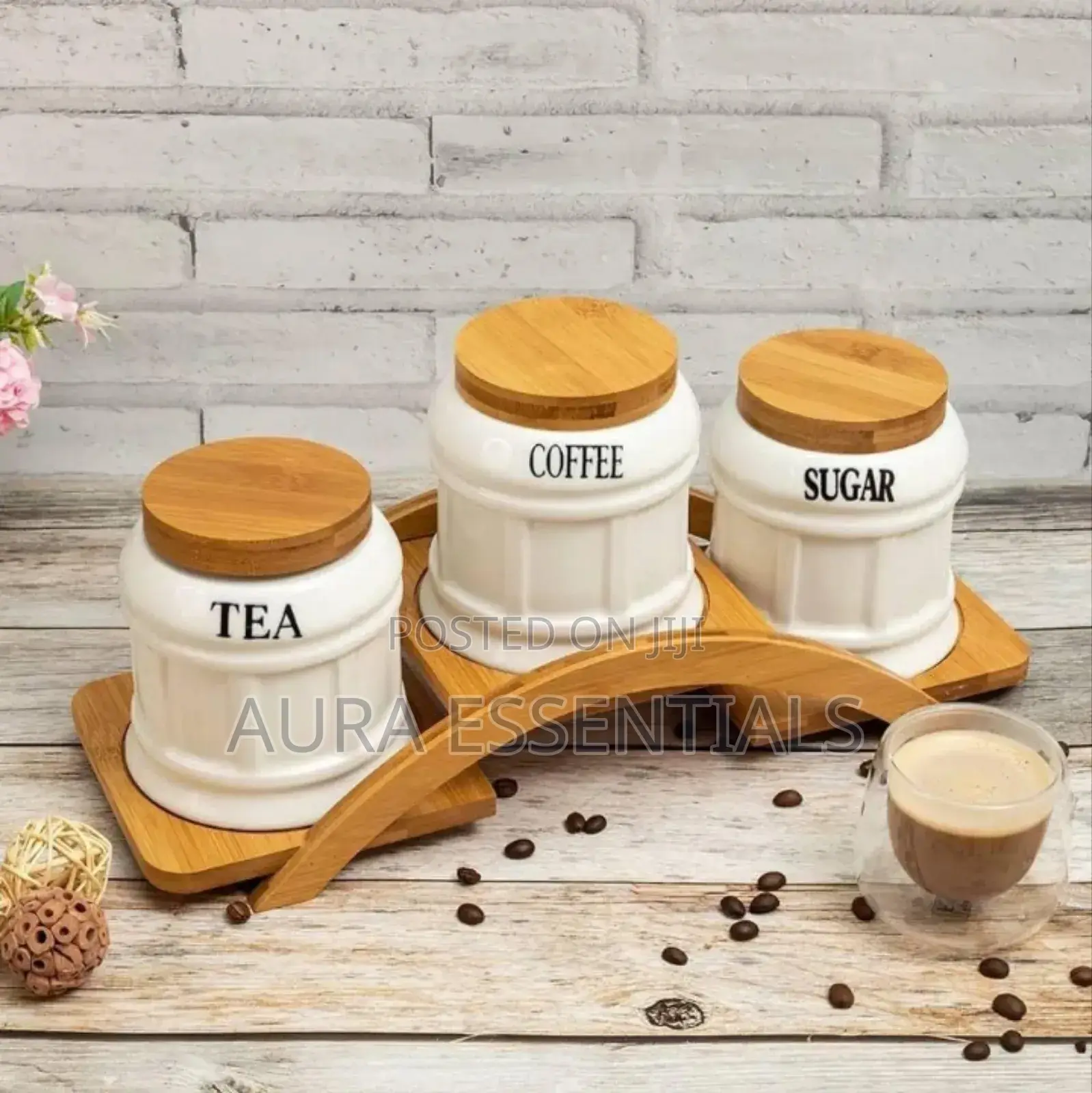 Sets of Tea, Sugar and Coffee Containers