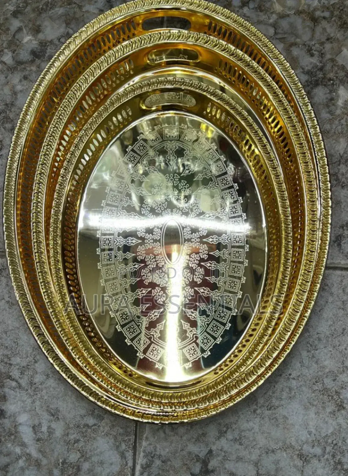3pcs Oval Serving Tray