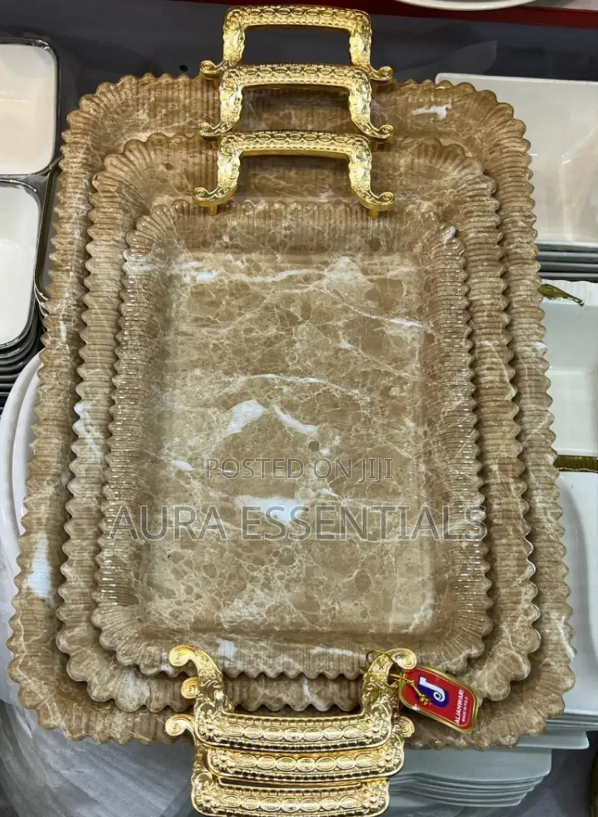 Unique Dinner Serving Trays ( 3 Pcs)
