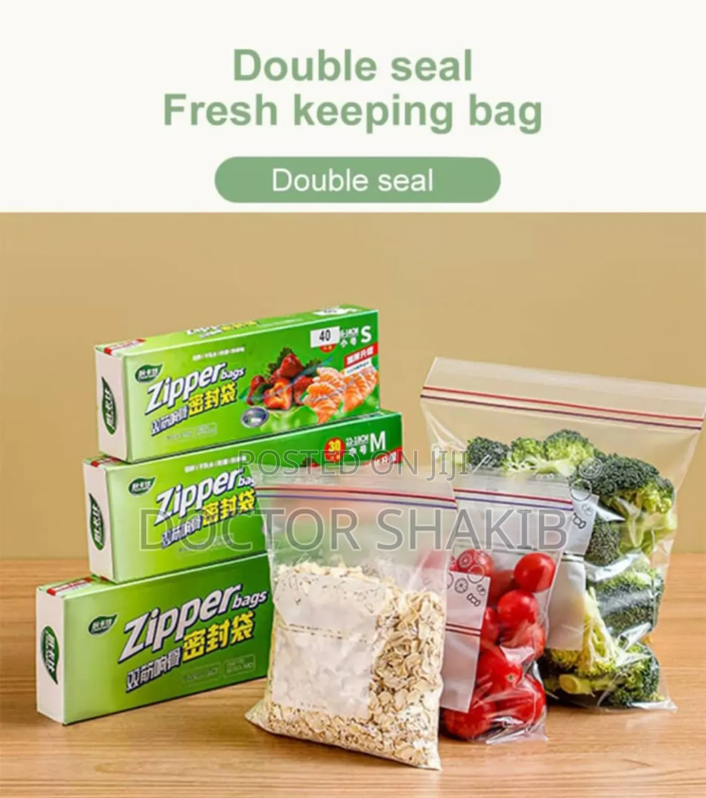 Double Seal Fresh Keeping Bag