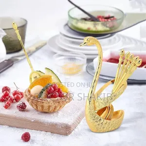 Gold Stainless Steel Serving Bar Dessert Spoons