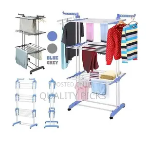 Foldable 3 Layer Clothes Hanger Dryer Stand Rack Indoor