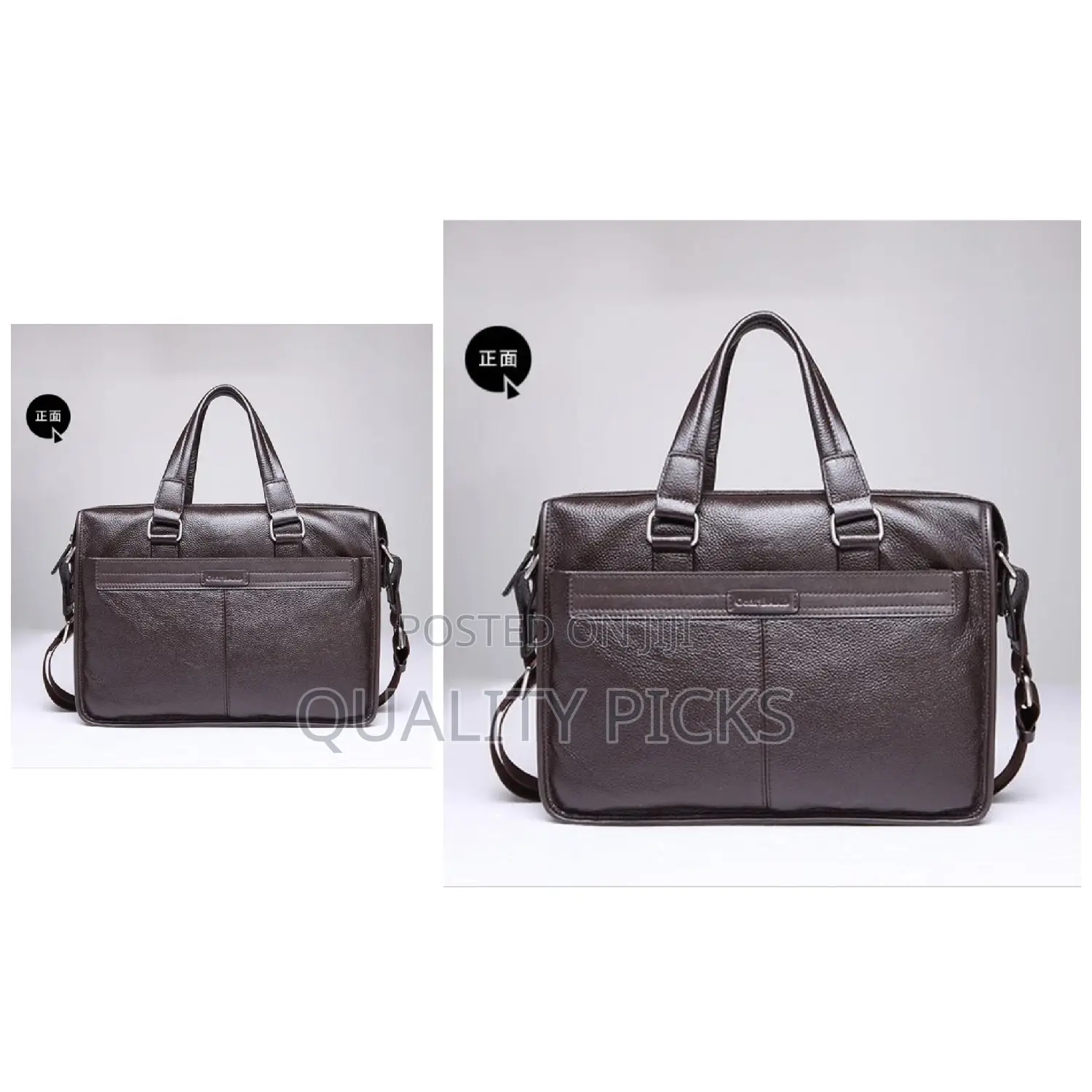 Cowhide Leather Bag Men Famous Brand Geand Business