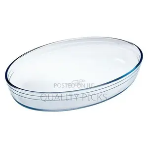 O Cuisine 30x21cm Oval Glass Pie Cake Baking Mould