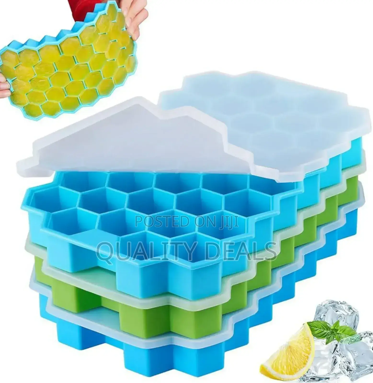 Silicone Ice Cube Tray With Cover