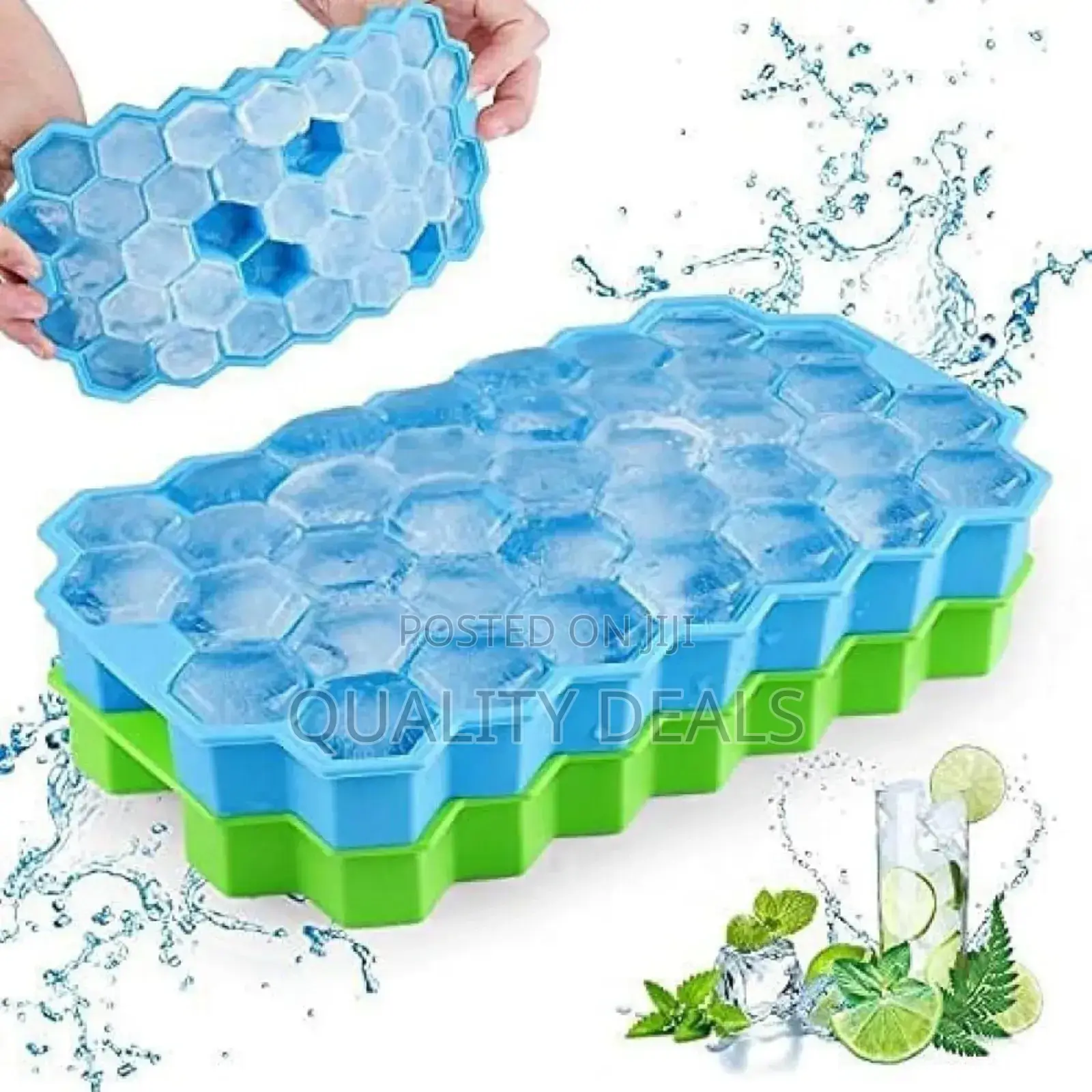 Silicone Ice Cube Tray With Lid Cover