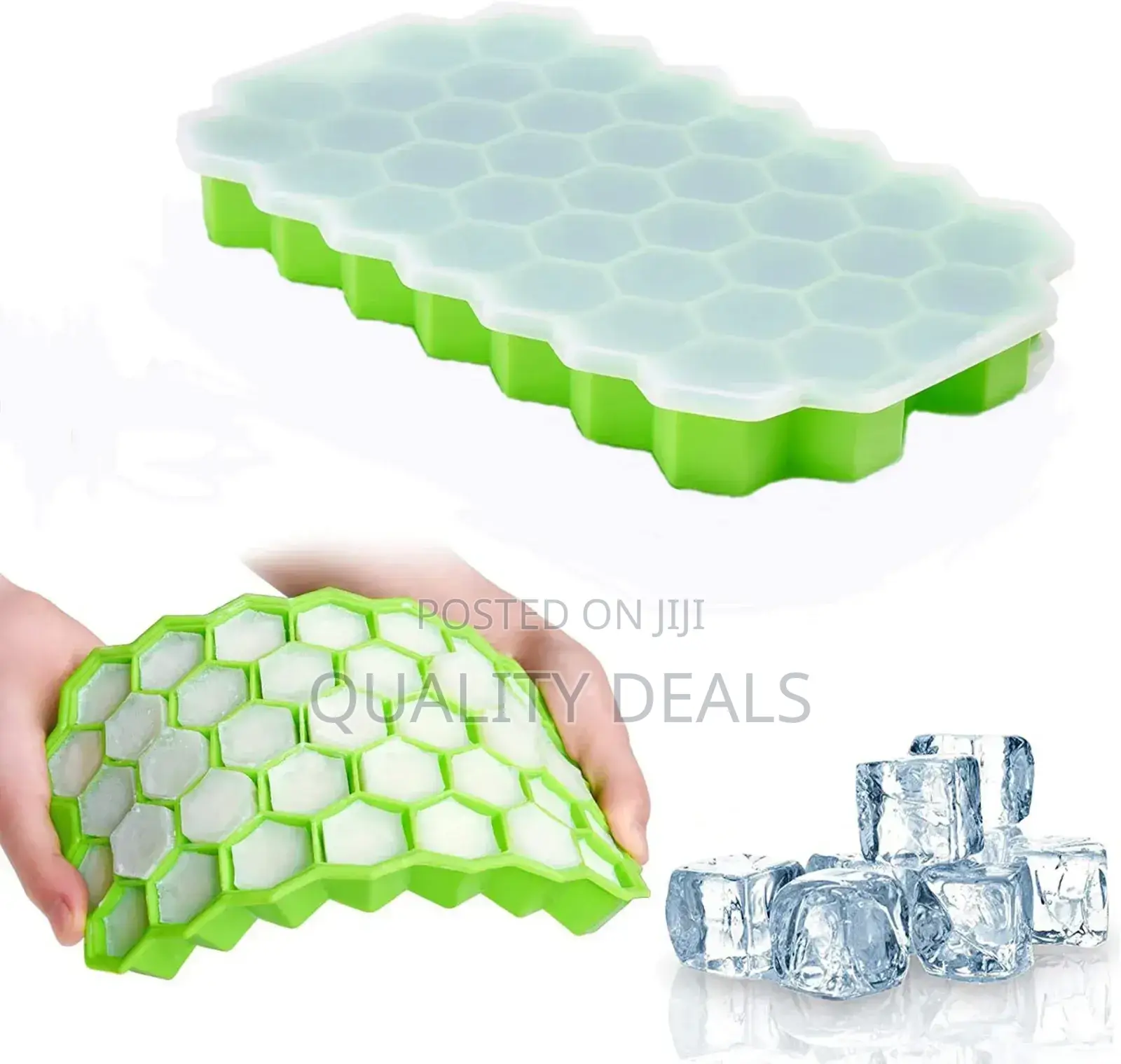Silicone Ice Cube Tray With Lid Cover