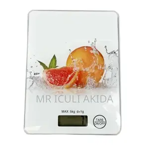5kg Digital Tempered Glass Waterprof Kitchen Weighing Scale