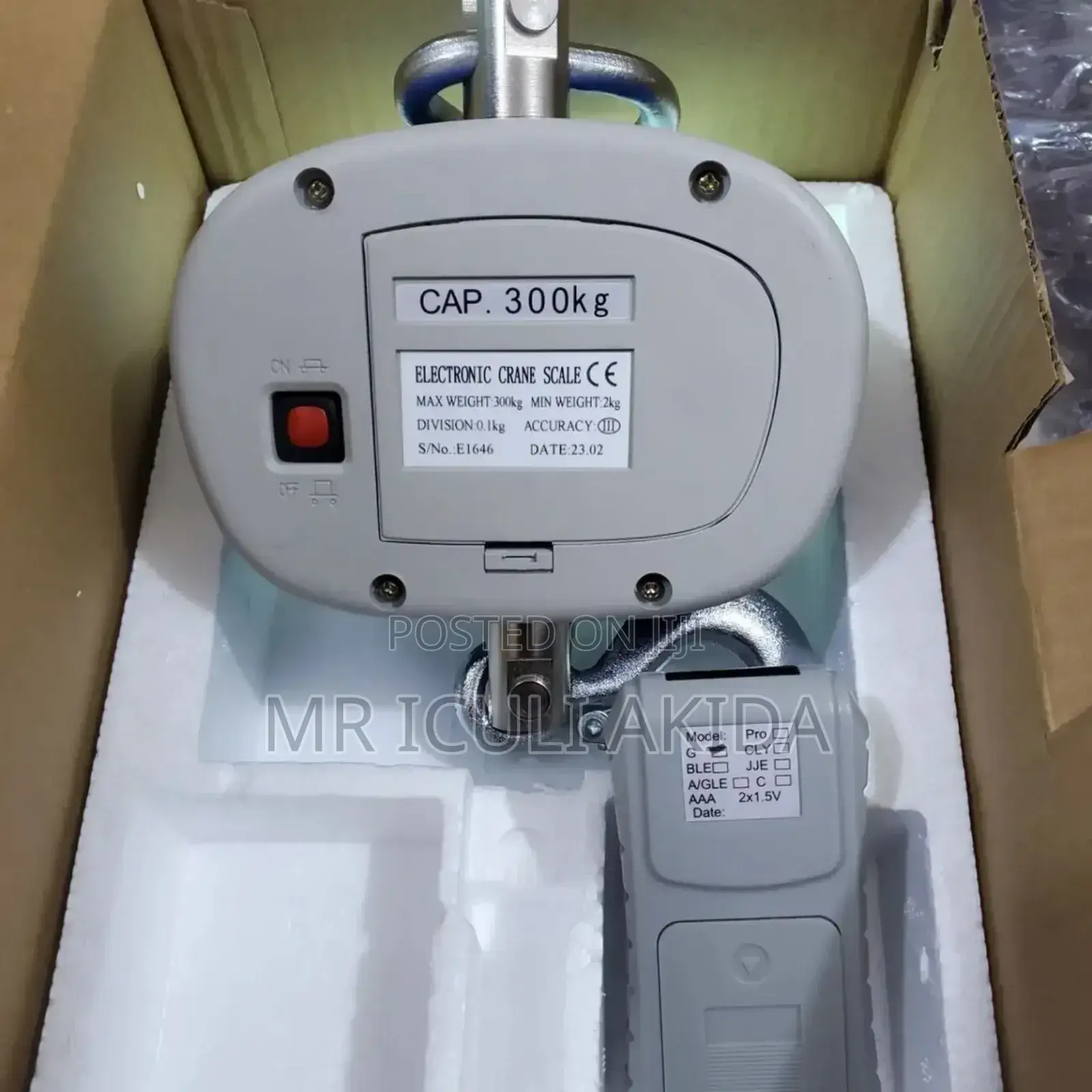 300kgs Remote Comercial Digtal Hanging Crane Weighing Scale
