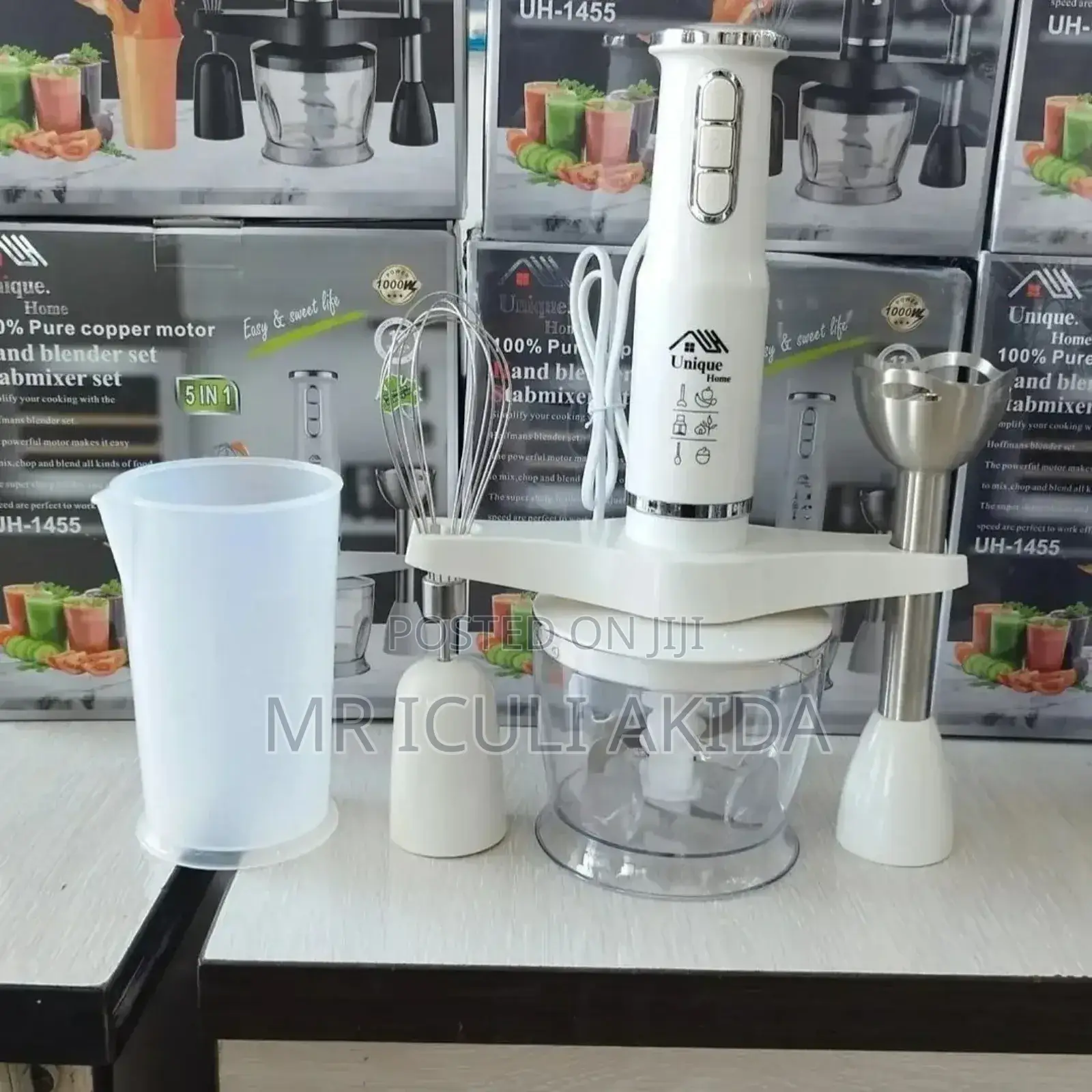 Hoffman's 5in1 1000w Hand Blender Set WTH Stab Mixer Set
