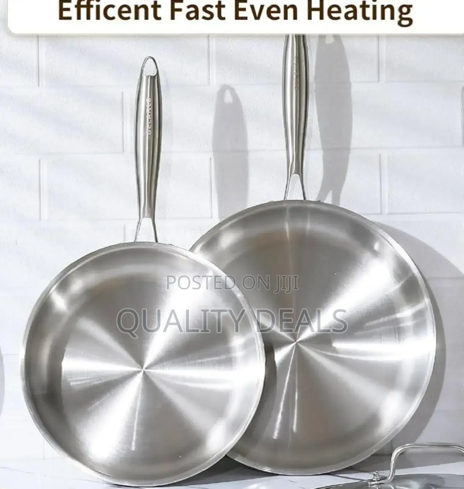 24cm 26cm Heavy Stainless Steel Frying Pans
