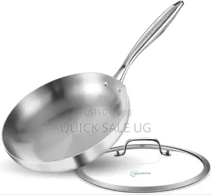 Photo - 26cm Heavy Steel Frying Pan With Lid Cover