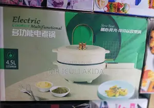 4.5L Electric Non-Stick Frying Pan,Cooker WTH Steaming Lid