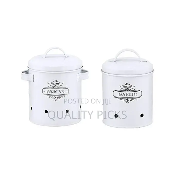 Roland Set of 3 Potato Onion Kitchen Storage Canisters Jars