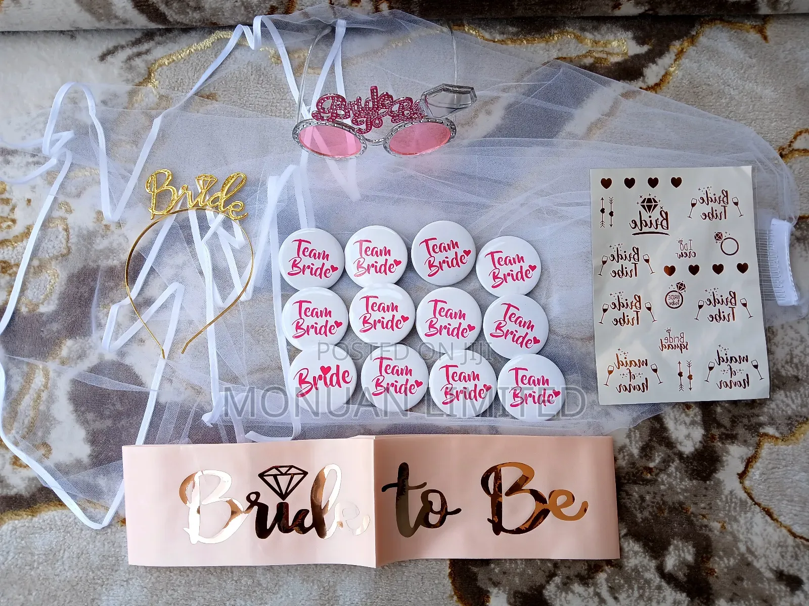 Bridal Shower Accessories (Set) for the BRIDE TO BE